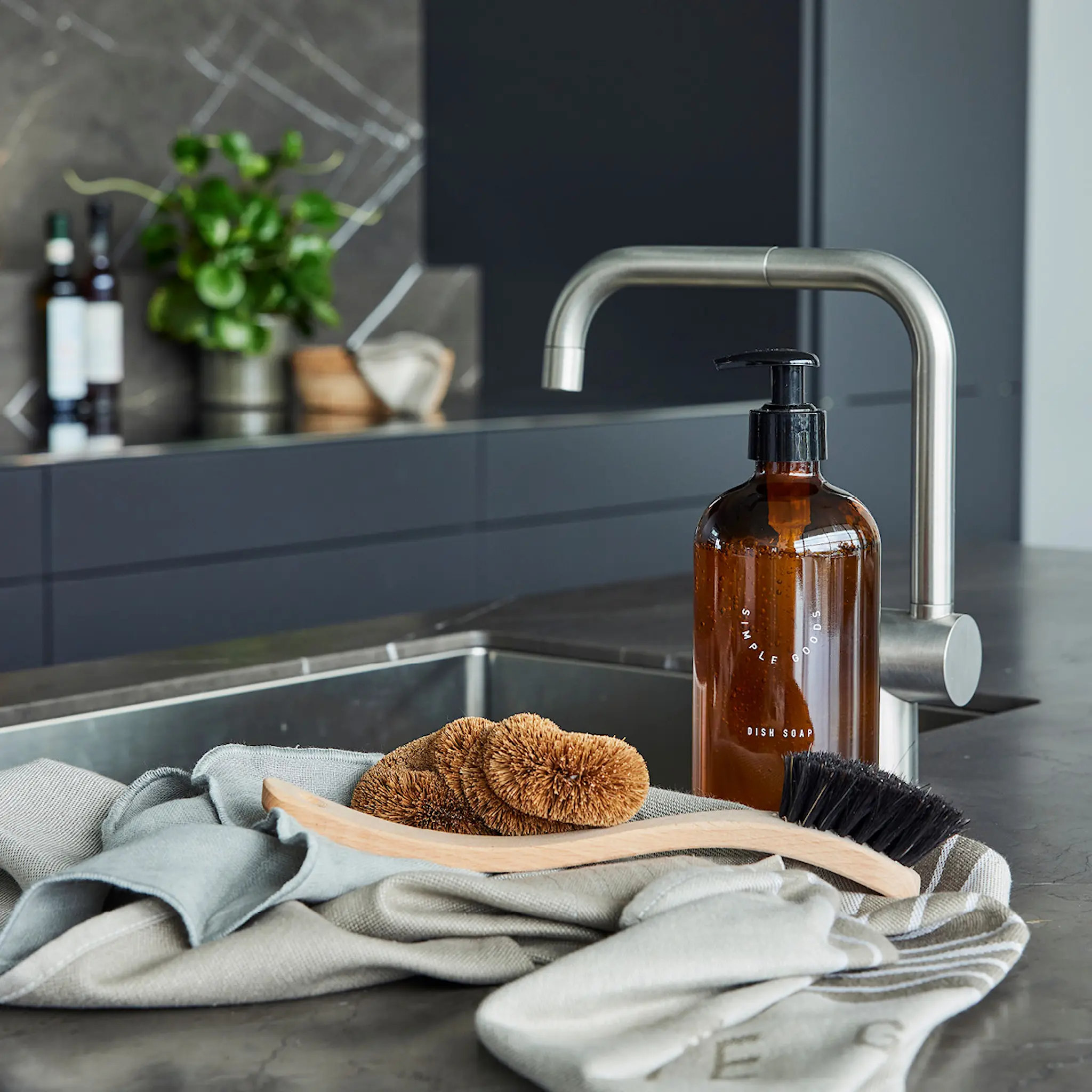 Simple Goods Twist Scrub Köksskrubb 12x6 cm Kokos