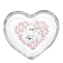 Mumin glasburk med lock 11,5 cm tillsammans rosa