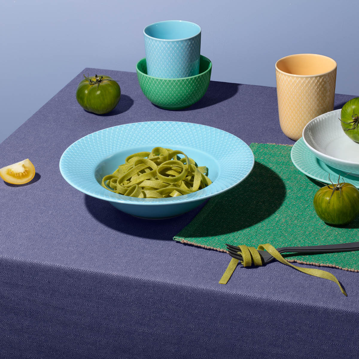 Lyngby Porcelæn Rhombe Color skål 11 cm grønn