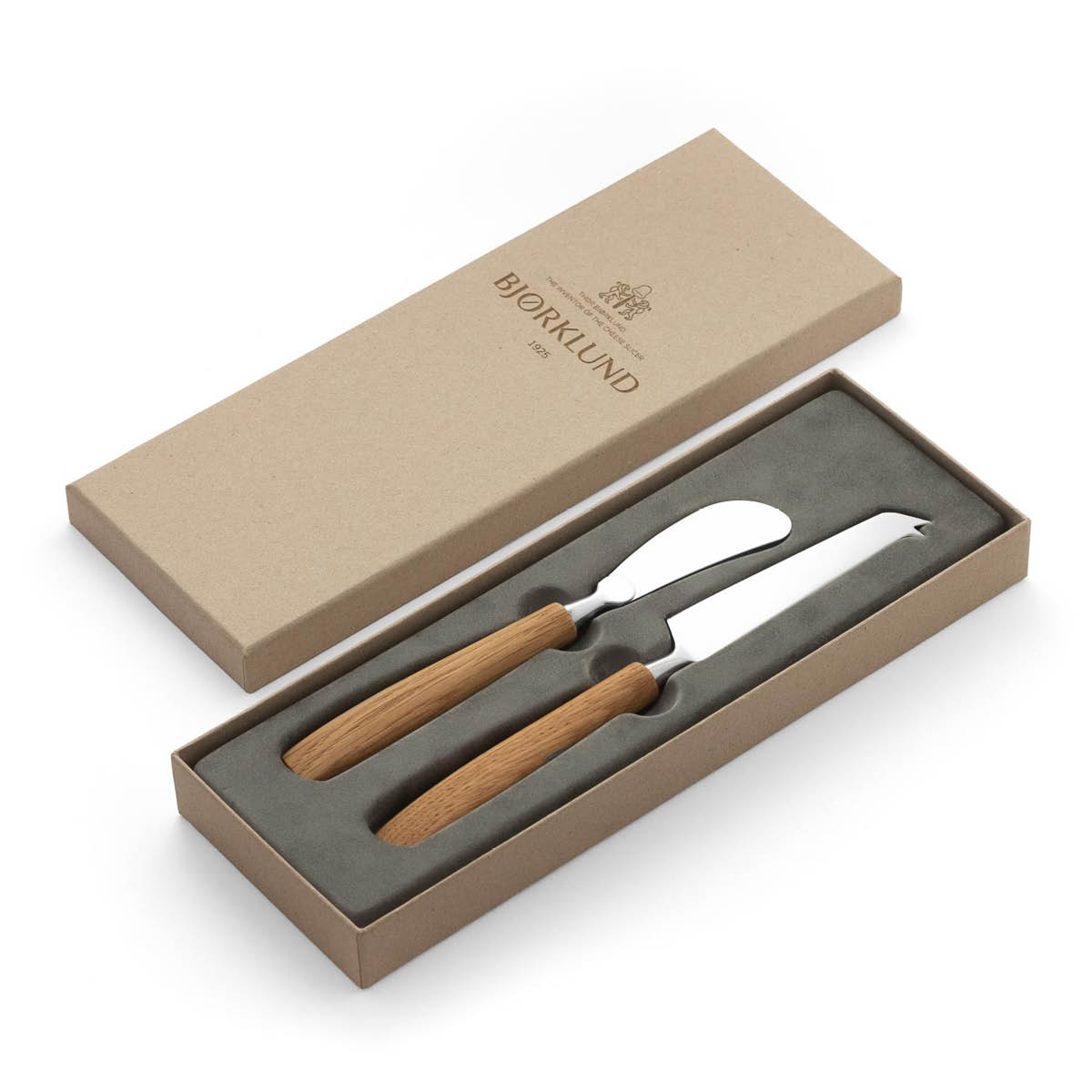 Bjørklund Träskaft knivset ost- och smörkniv 2-pack ek