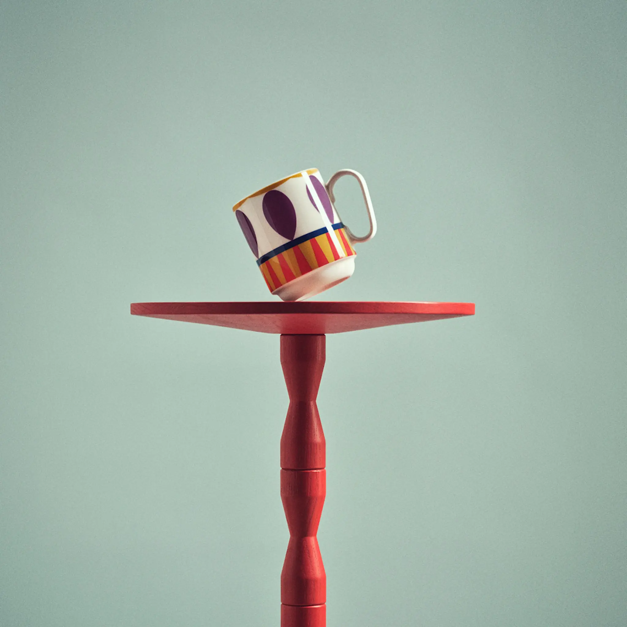 Design House Stockholm Lisa Larson Birds 1967 No.1 mugg 35 cl lila/gul