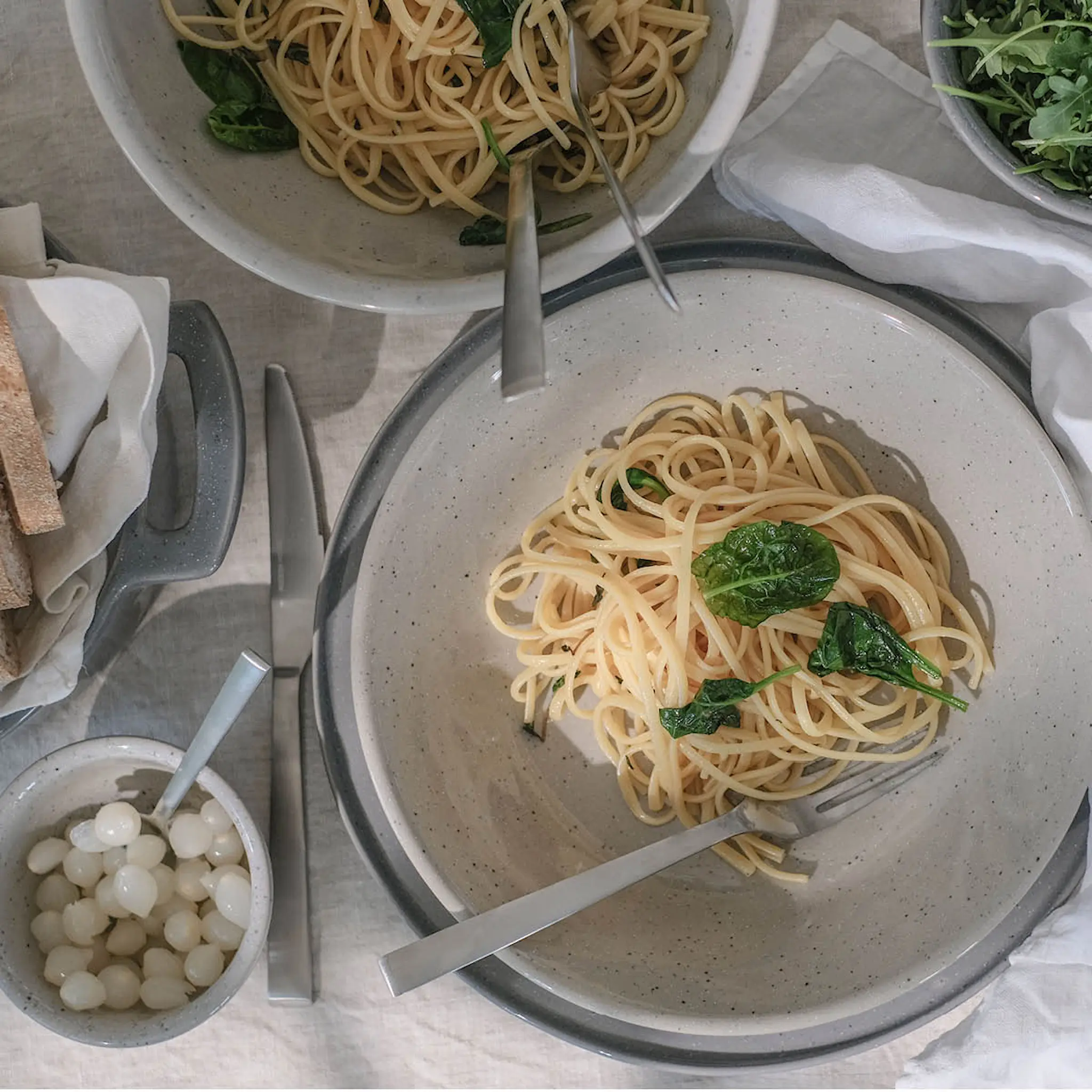 Modern House Granite White Kulho 10x6 cm Vaaleanharmaa