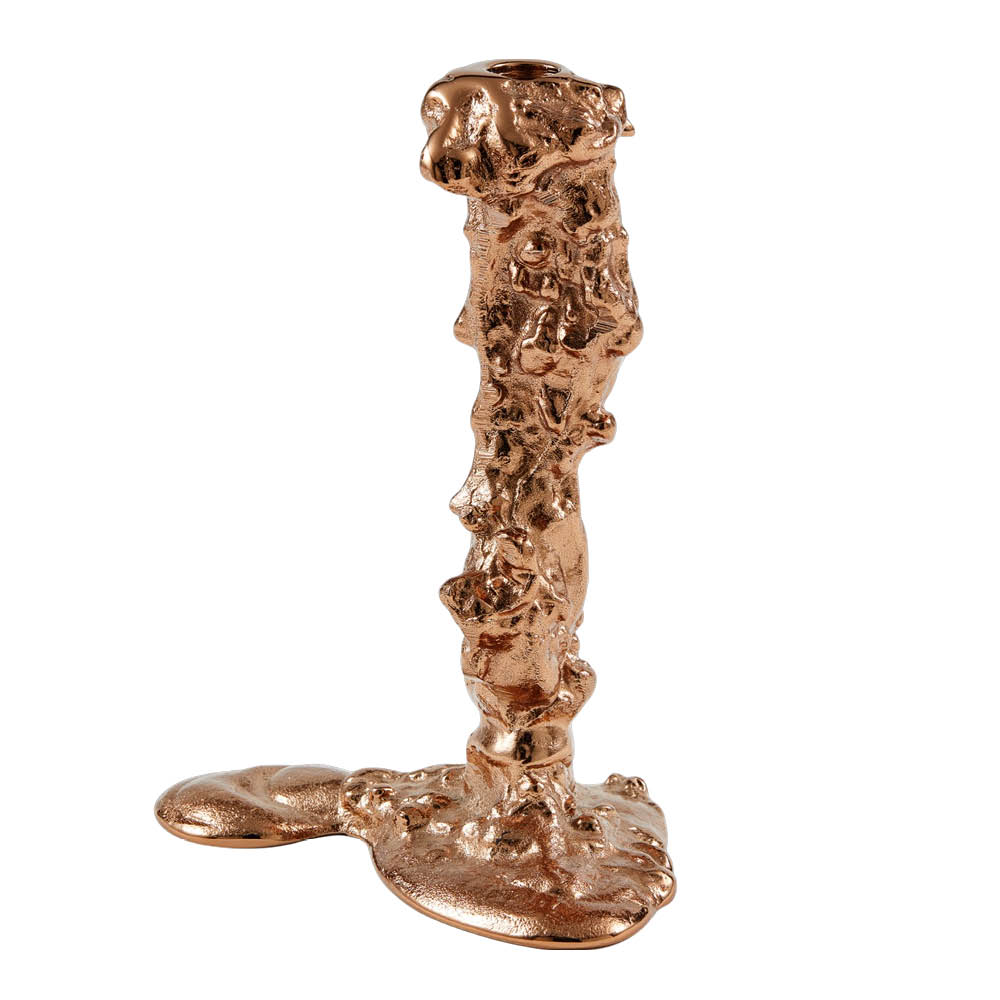 Pols Potten Drip ljusstake L 25 cm roséguld