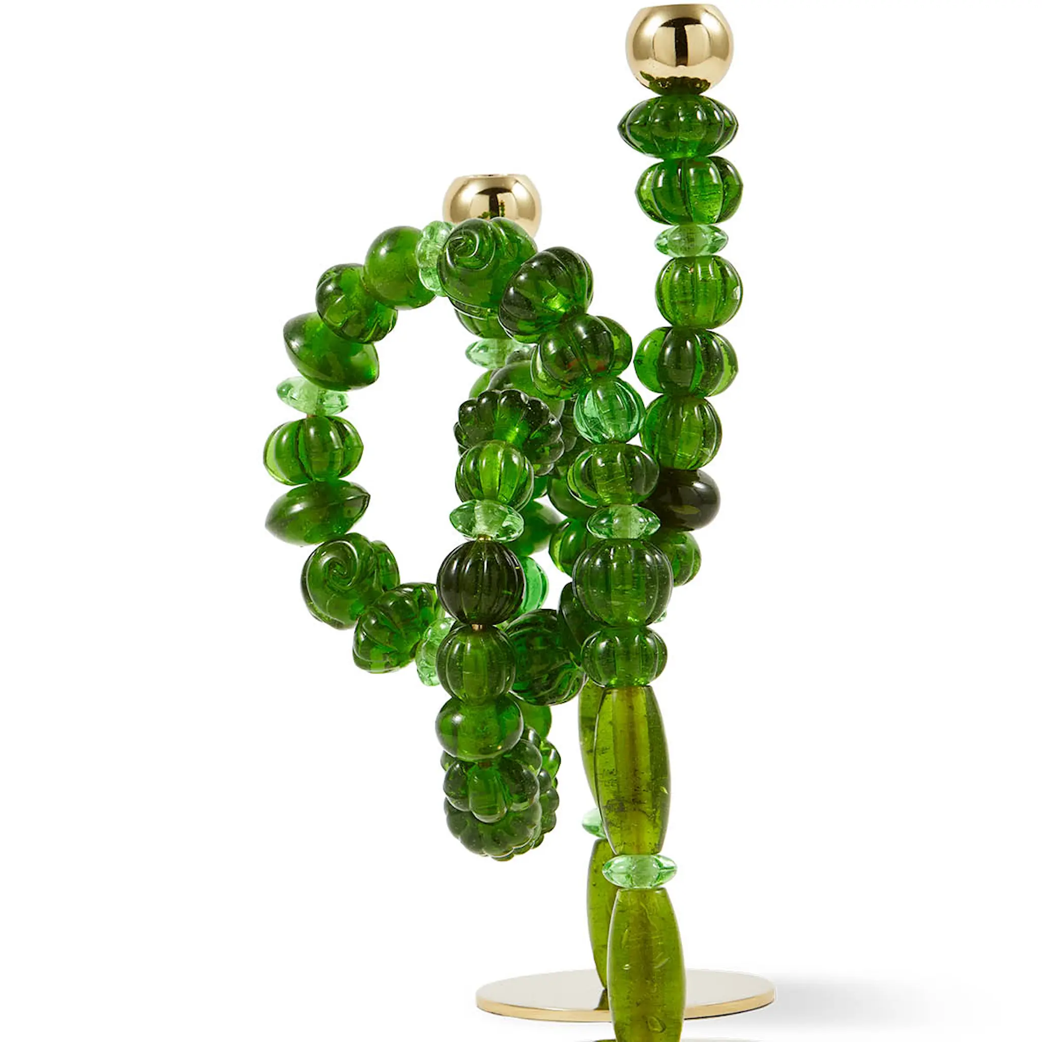 Pols Potten Beads kynttilänjalka 38 cm tummanvihreä