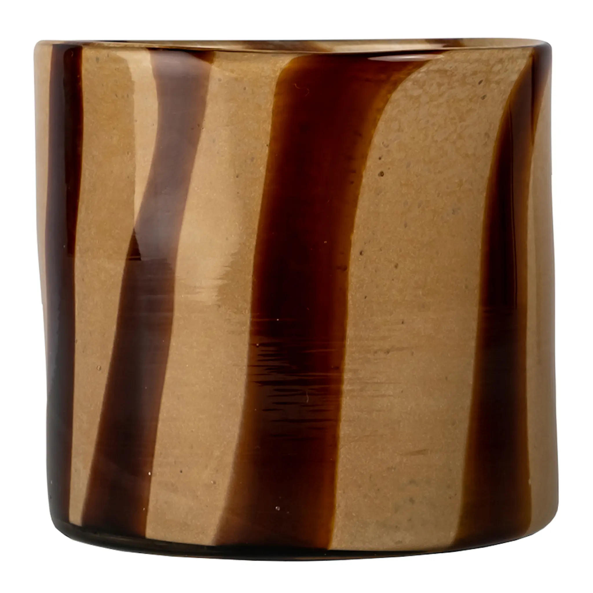 ByOn Calore Ljuslykta 15x15 cm Beige/Brun Rand