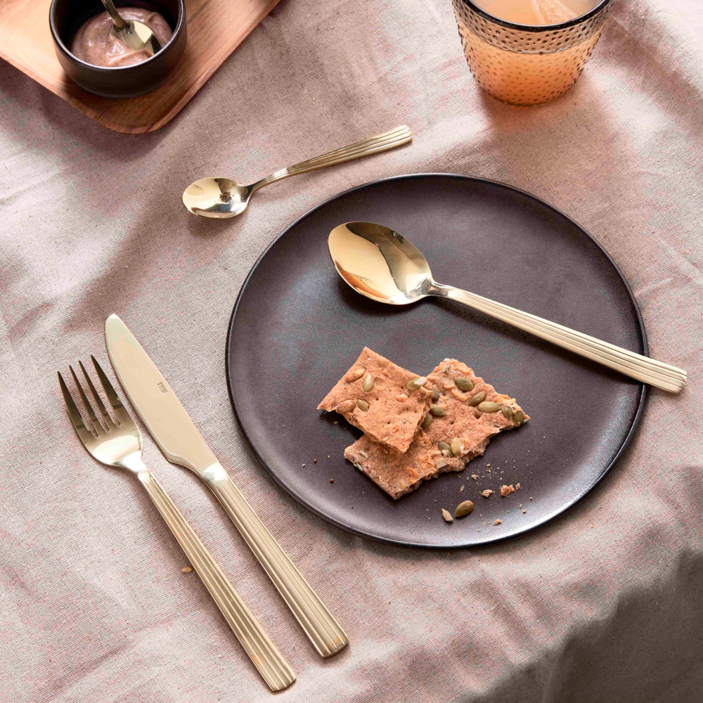 Aida Raw bestikksett 48 deler champagne