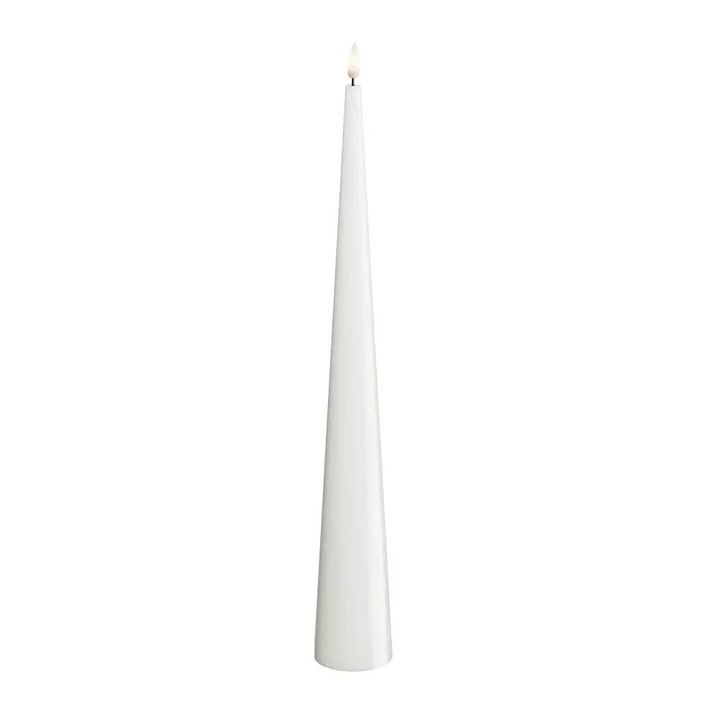 LED-kartiokynttilä 5 x 38 cm valkoinen