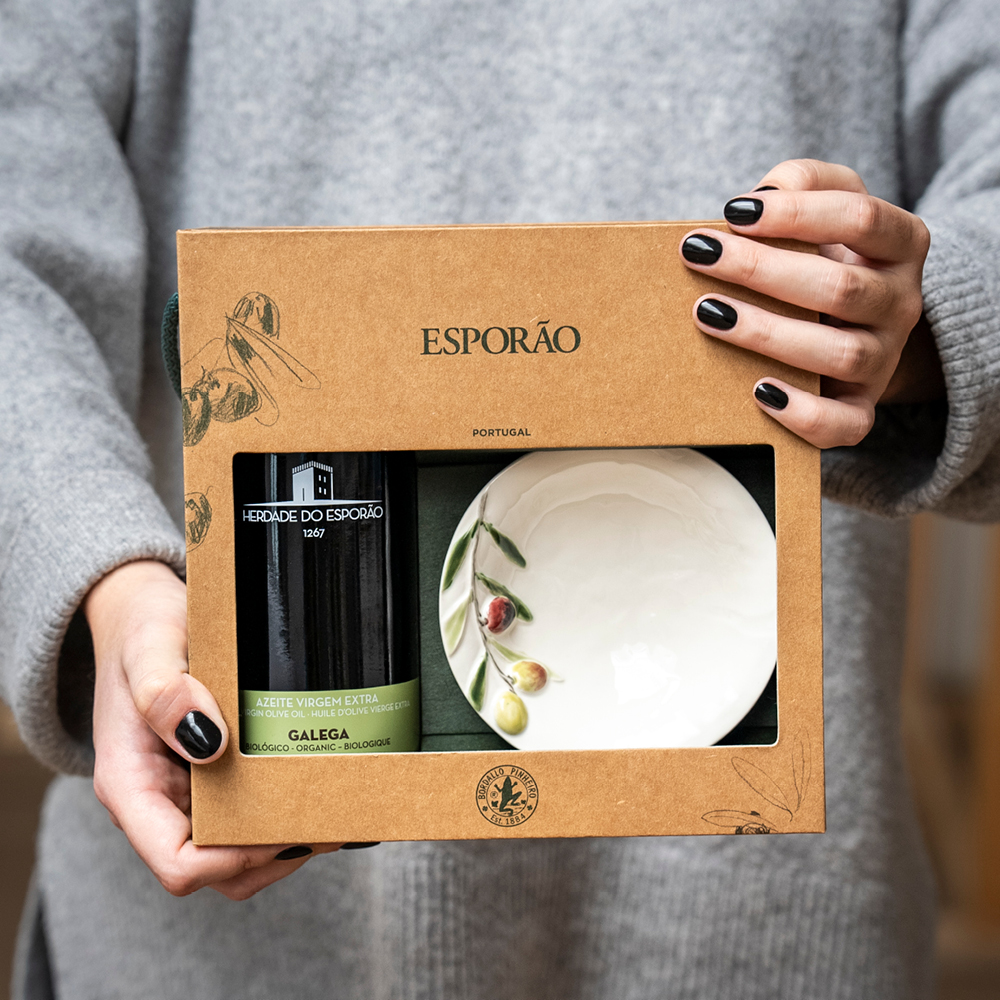 ESPORÃO Gåvoset olivolja 500 ml och skål