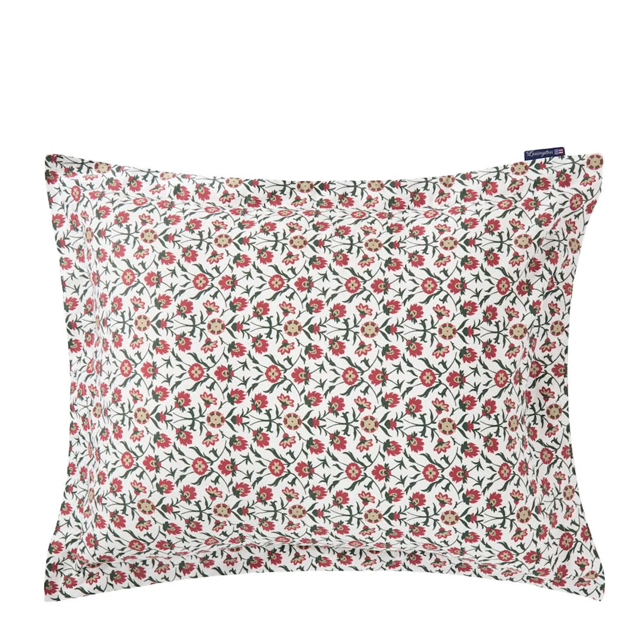 Lexington Örngott satin 50x60 cm blommig vit/röd/grön/beige