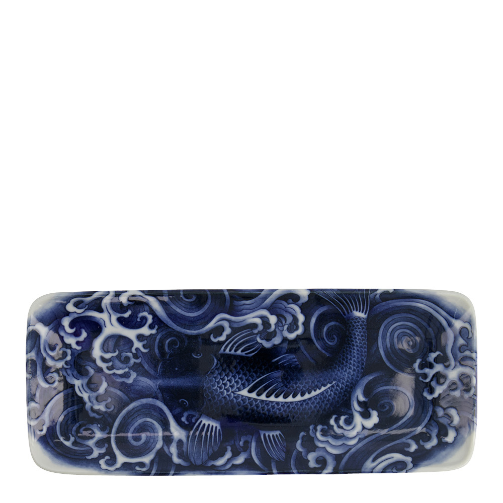 Tokyo Design Studio Japonism carp tallerken 28,5x14 cm blue