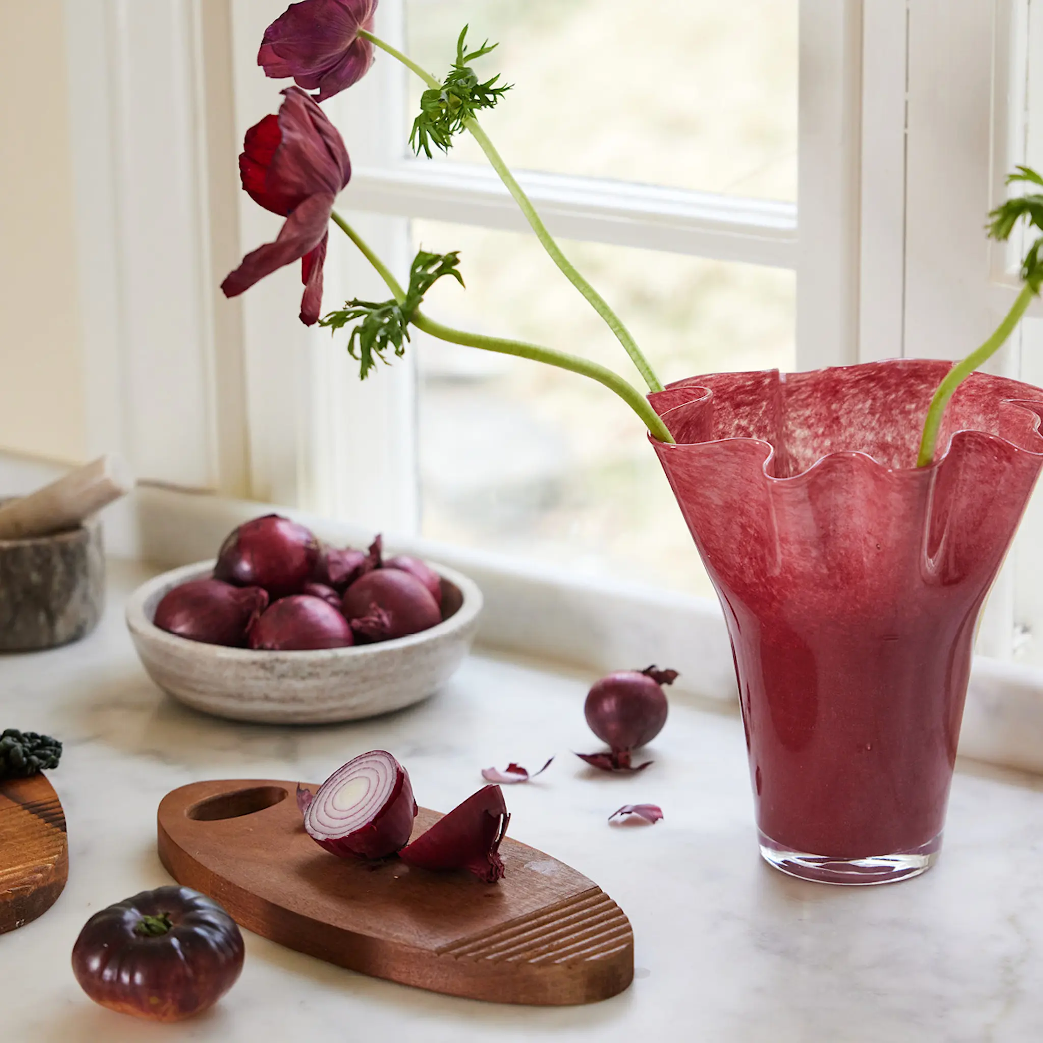 Sagaform Viva Maljakko 20 cm Viininpunainen