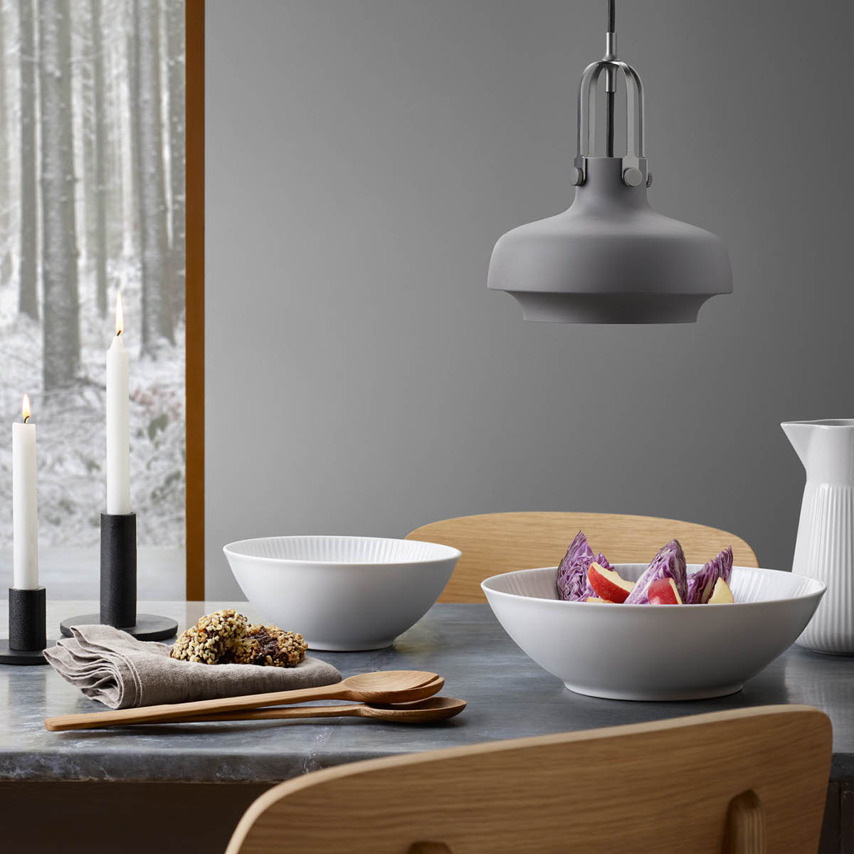 Eva Trio Oak salatbestikk