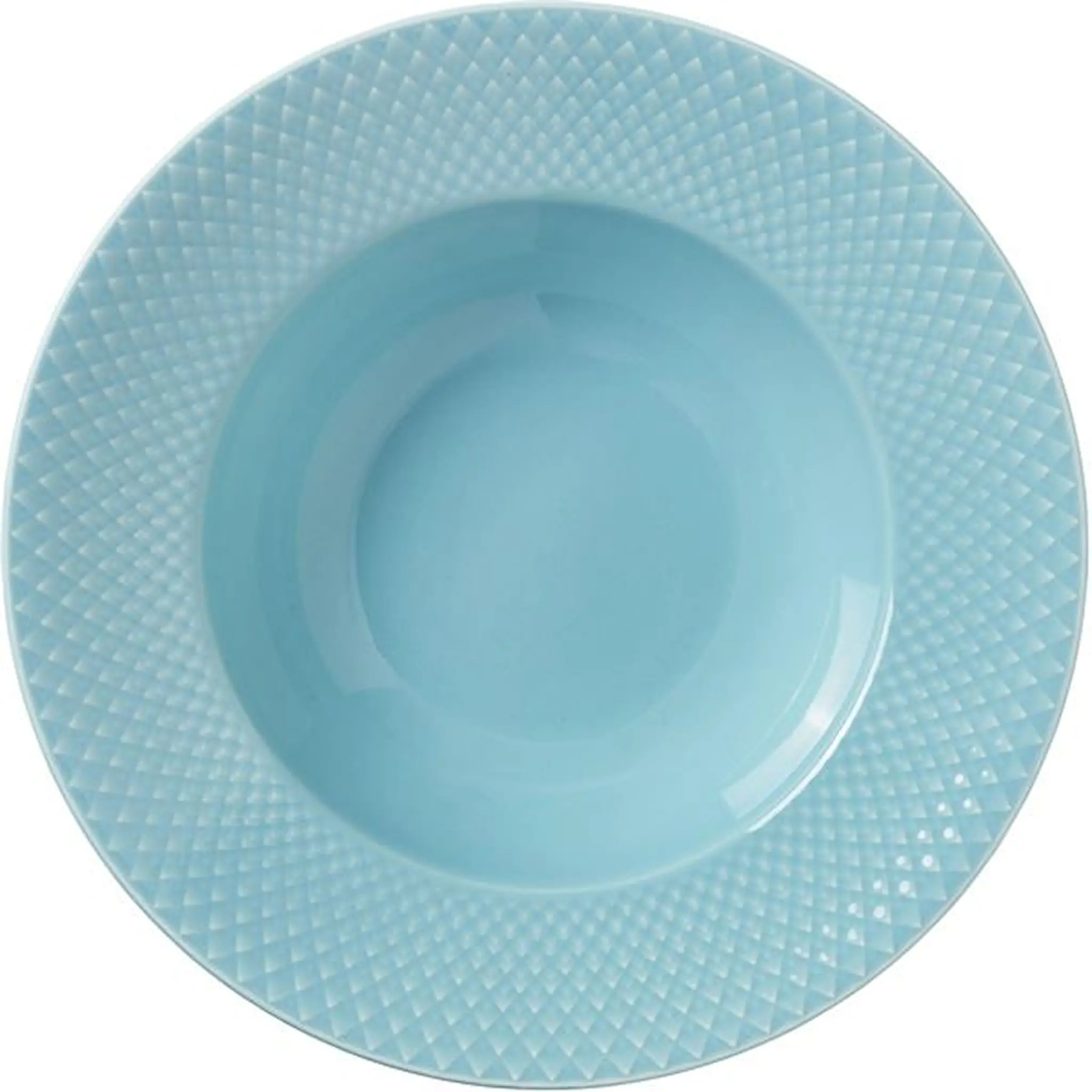 Lyngby Porcelæn Rhombe Color Tallrik Djup 24.5 cm Turkos
