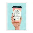 ByKammille poster 50x70 cm i asked for coffee