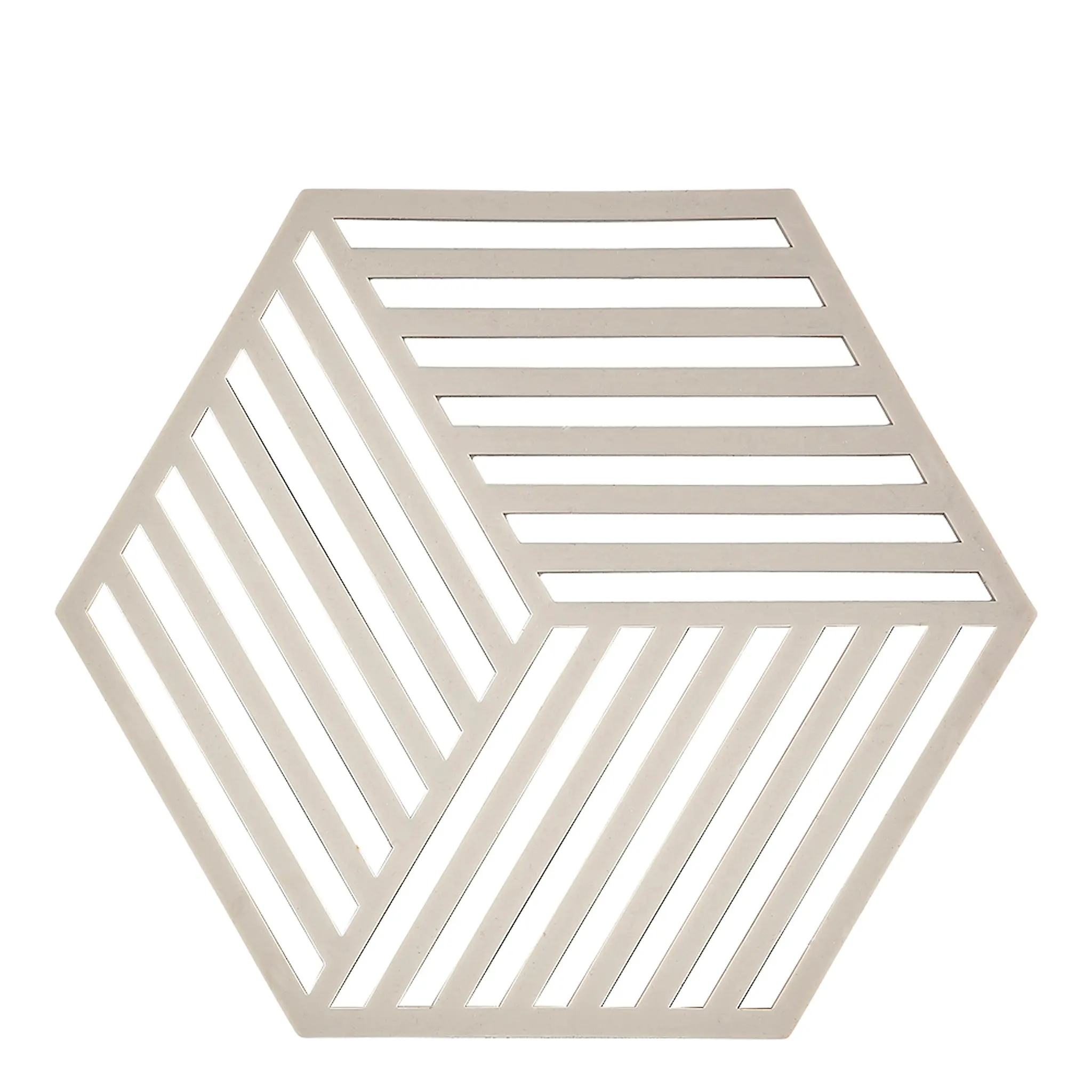 Zone Hexagon Grytunderlägg SilIkon 16 cm Varmgrå