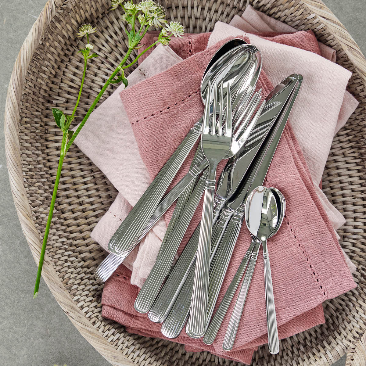 Lene Bjerre Angela tygservett 45x45 cm ljusrosa