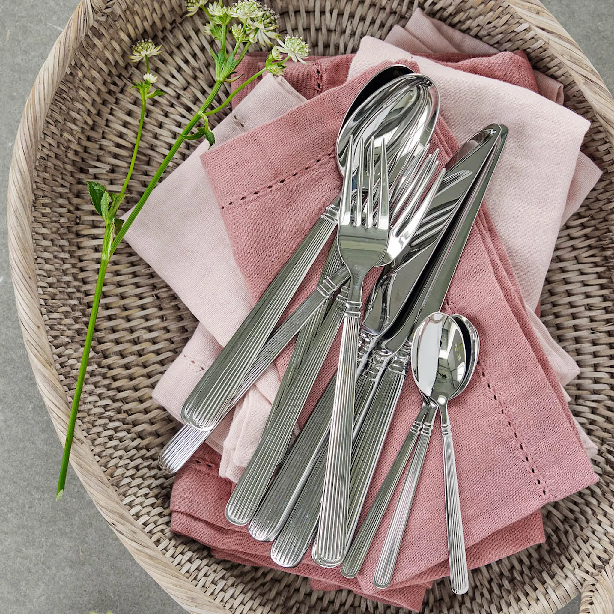 Lene Bjerre Angela tygservett 45x45 cm ljusrosa