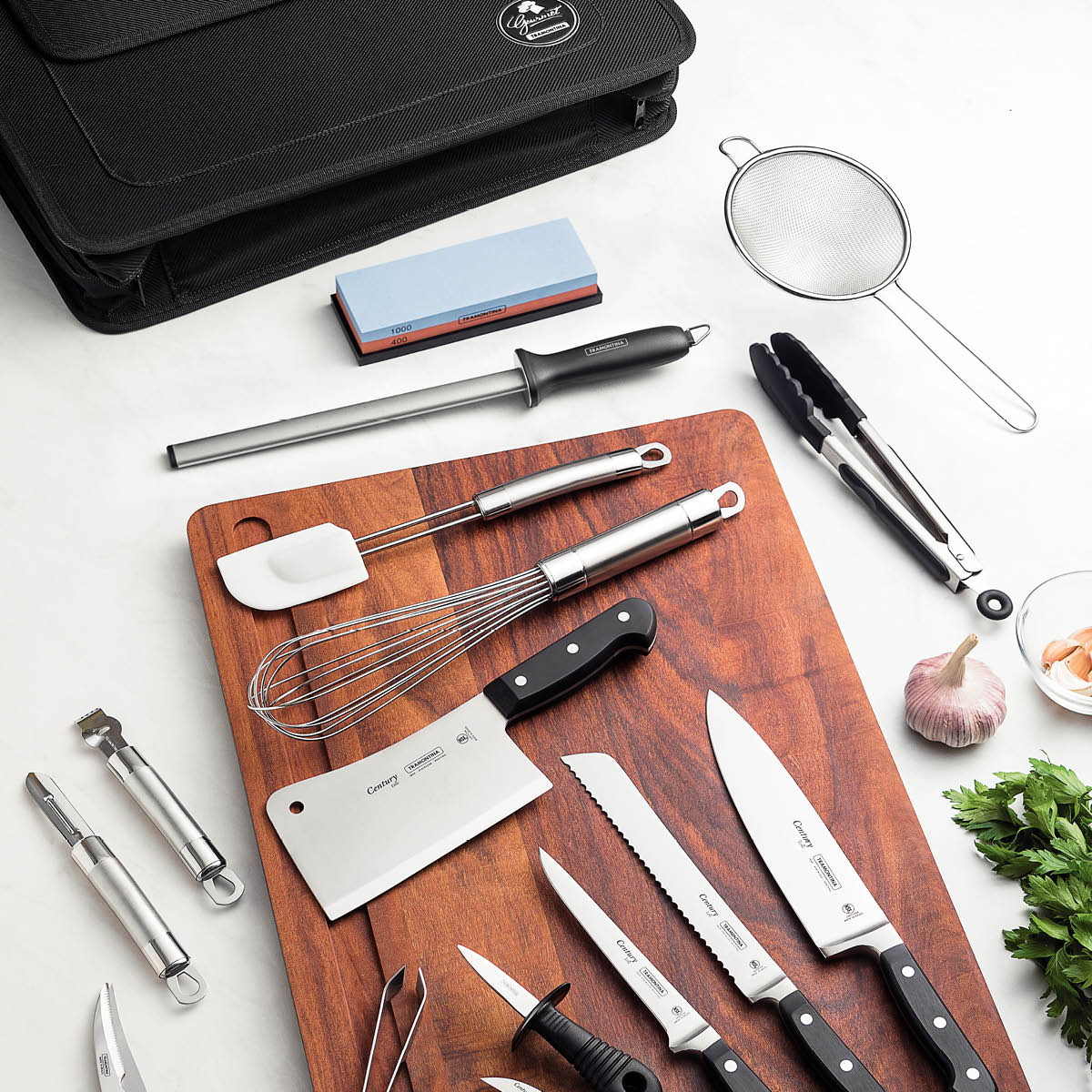 Tramontina Century kniv & redskapsset 20 delar svart