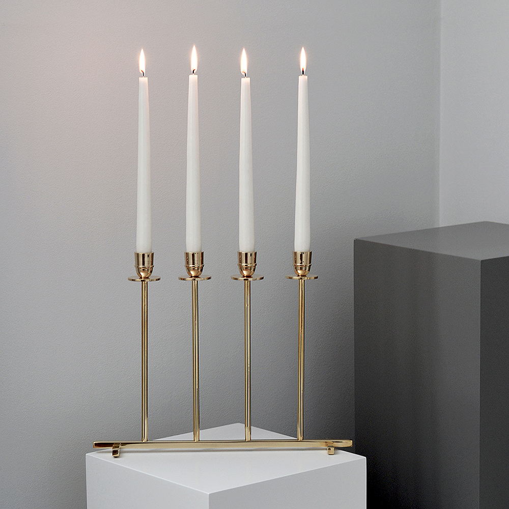 Hilke Alto Ljusstake 4 ljus Mässing