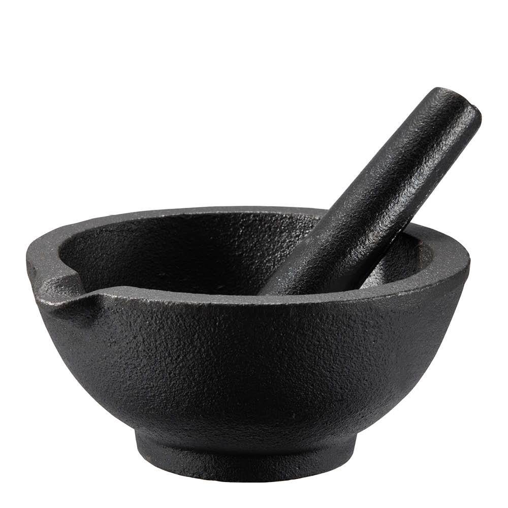 Dorre Gilly gjutjärnsmortel 13 cm svart