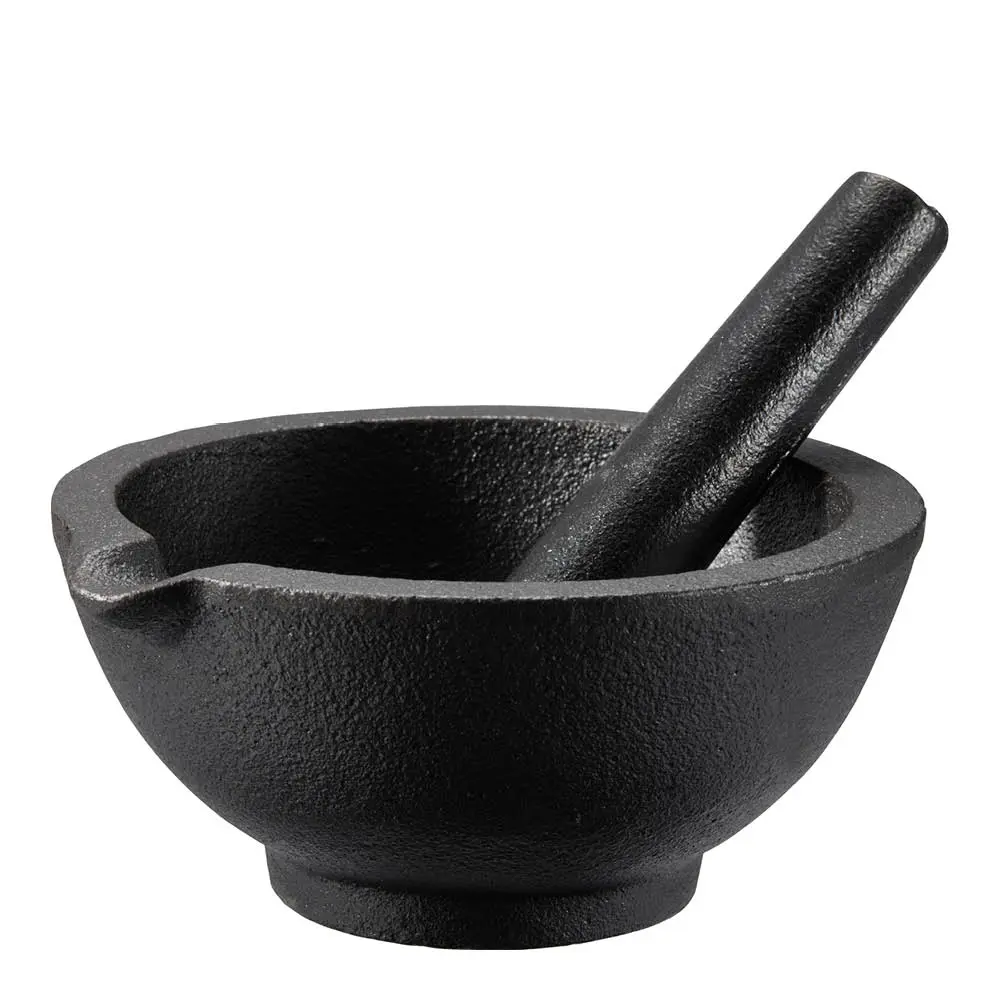 Gilly støpejernsmortel 13 cm svart