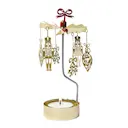 Noël änglaspel 16 cm guld/röd