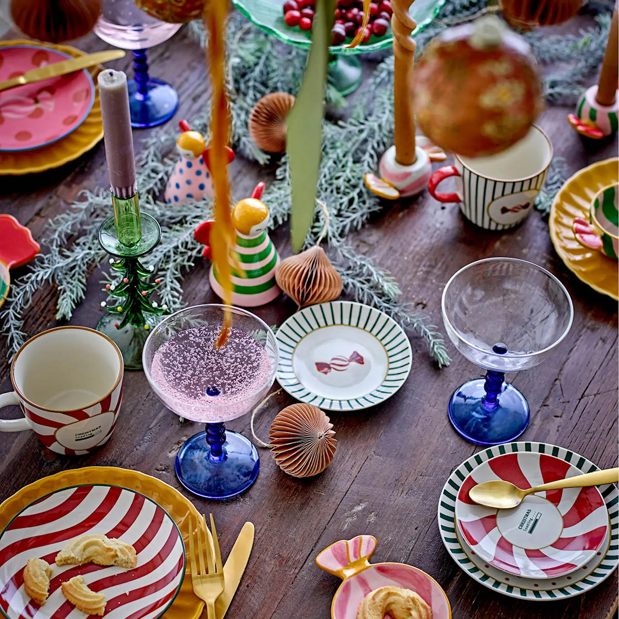 Bloomingville Caramella ljusstake 3-pack 9,5x4,5x5 cm multi