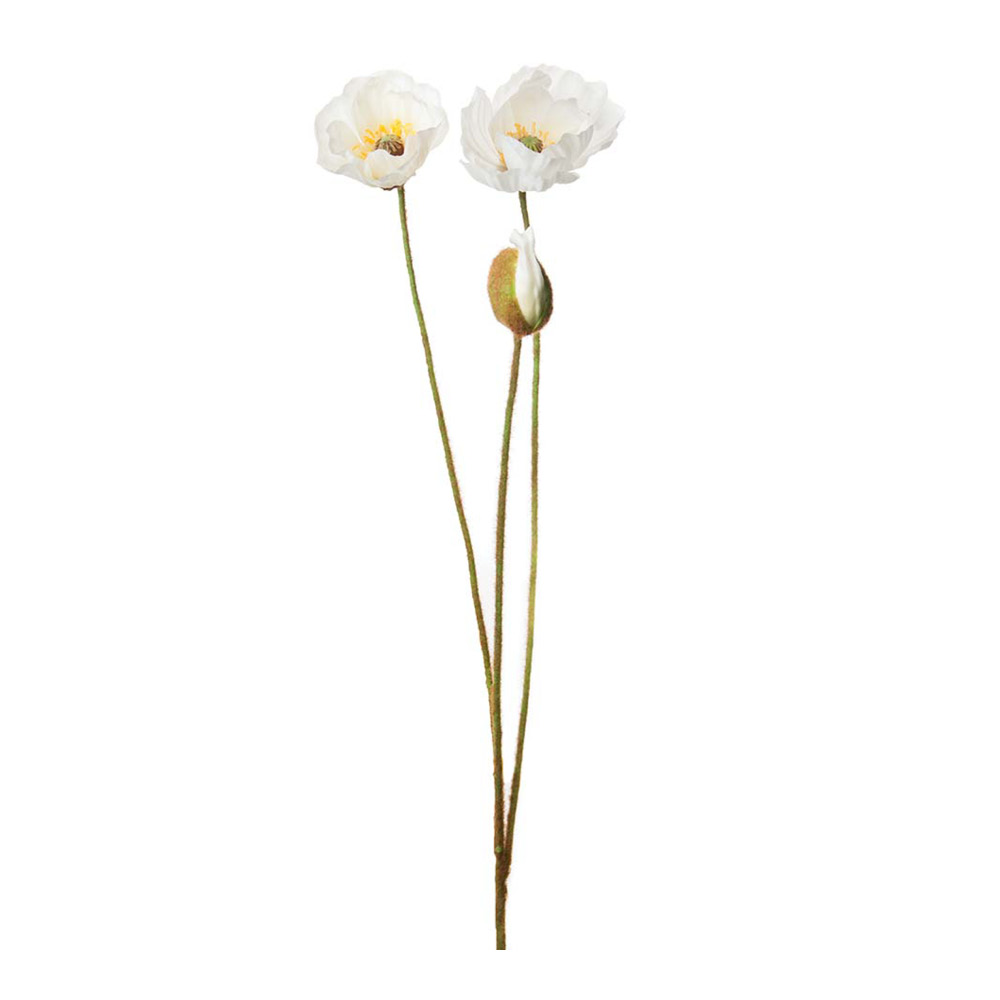 Mr Plant - Tekokukka Unikko 75 cm Valkoinen