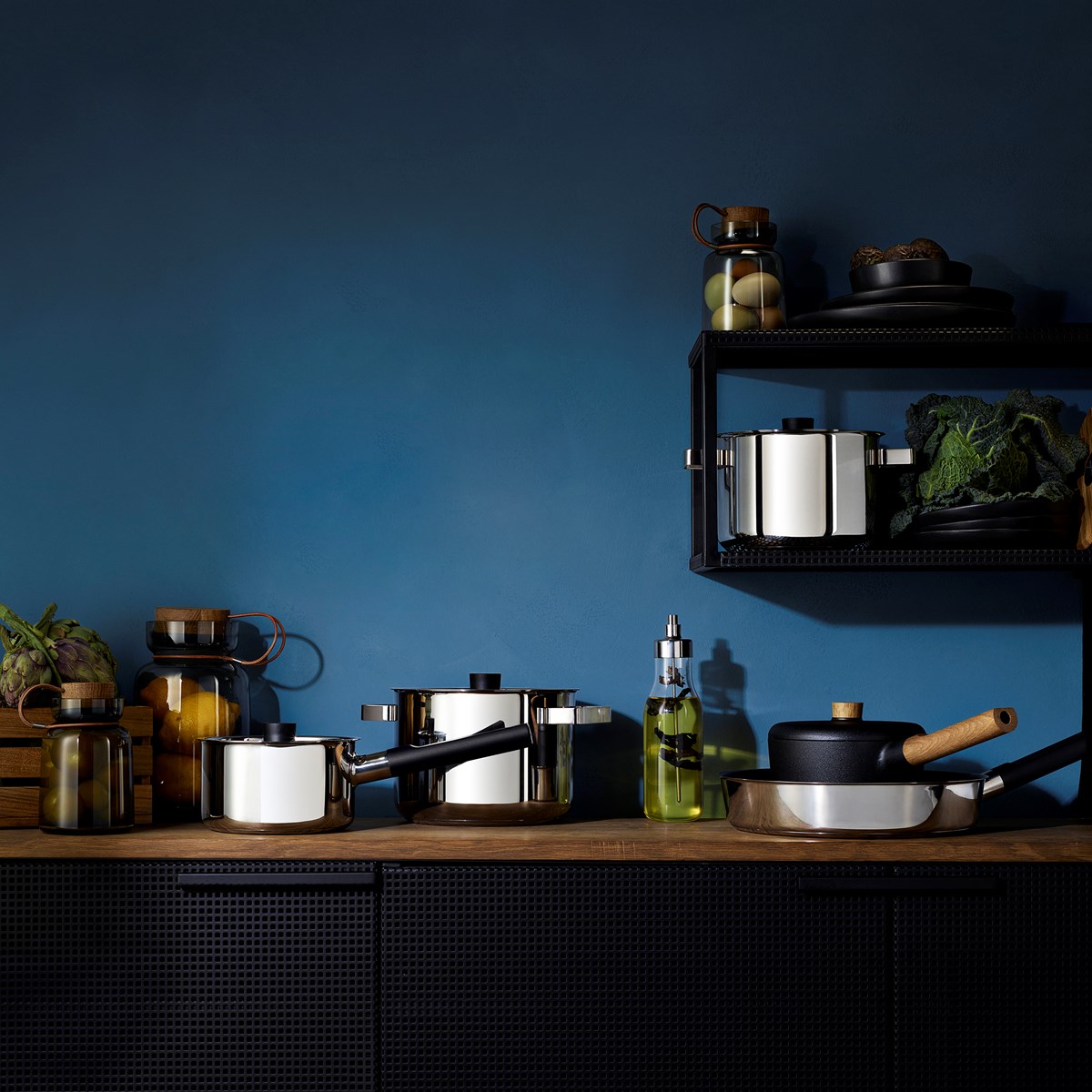 Eva Trio Nordic Kitchen grytset 6 delar stål