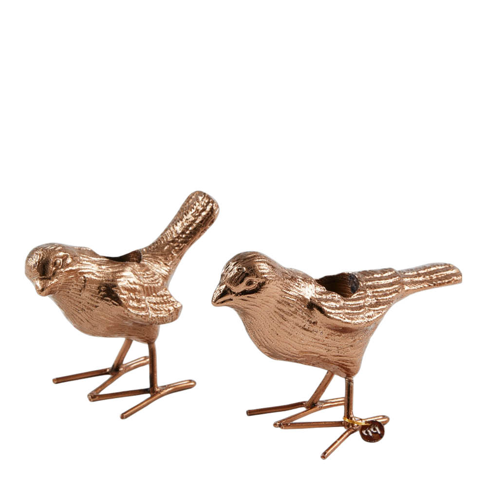 Pols Potten Flock Of Birds ljusstake 12,5 cm 2-pack roséguld