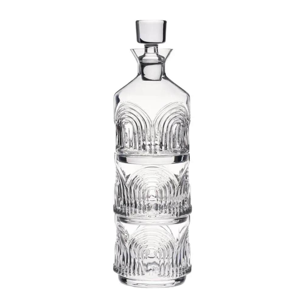 Deco Beau stablebar karaffel og glass i krystall 3 deler 34/41 cl