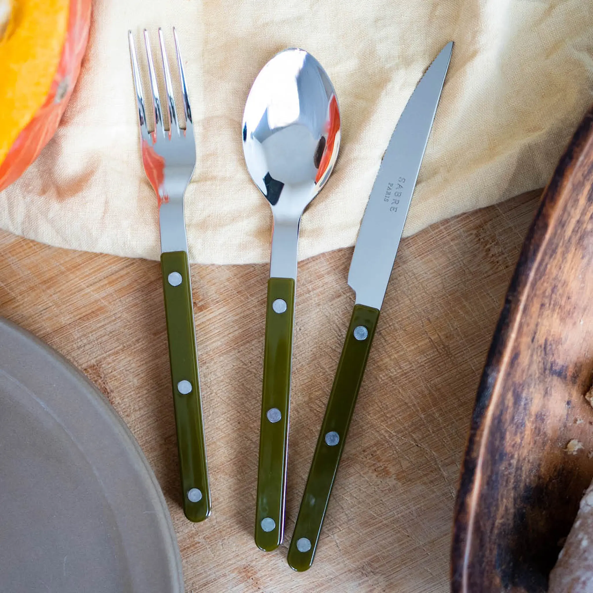 Sabre Bistrot ruokailuvälinesarja 4 kpl Green Fern
