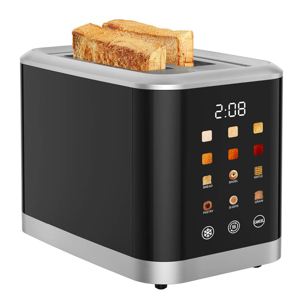 EMERIO Digital brødrister 2 skiver 800W svart