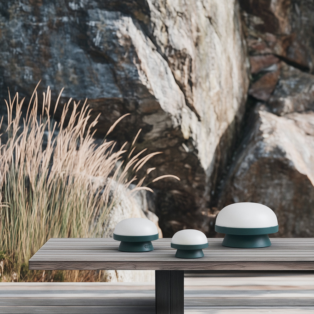 Rosendahl Soft spot solar dots lampe 14 cm forest green