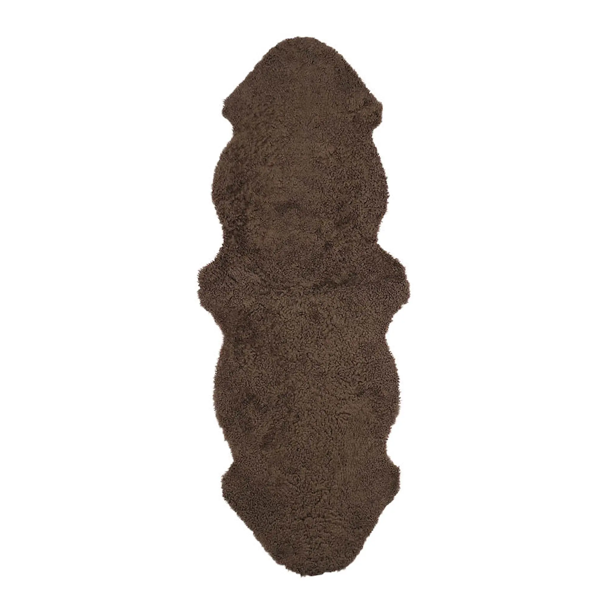 Natures Collection Fårskinn New Zealand kort ull 160x60 cm chocolate