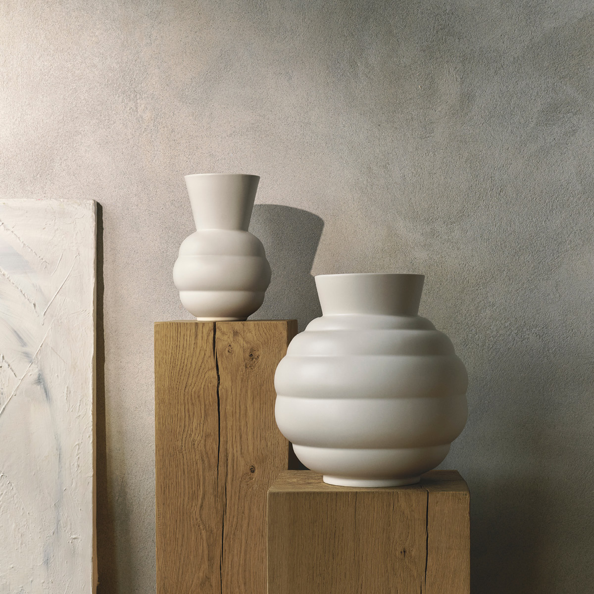 Knabstrup Keramik Tortus Archie No.1 vase 21 cm hvit