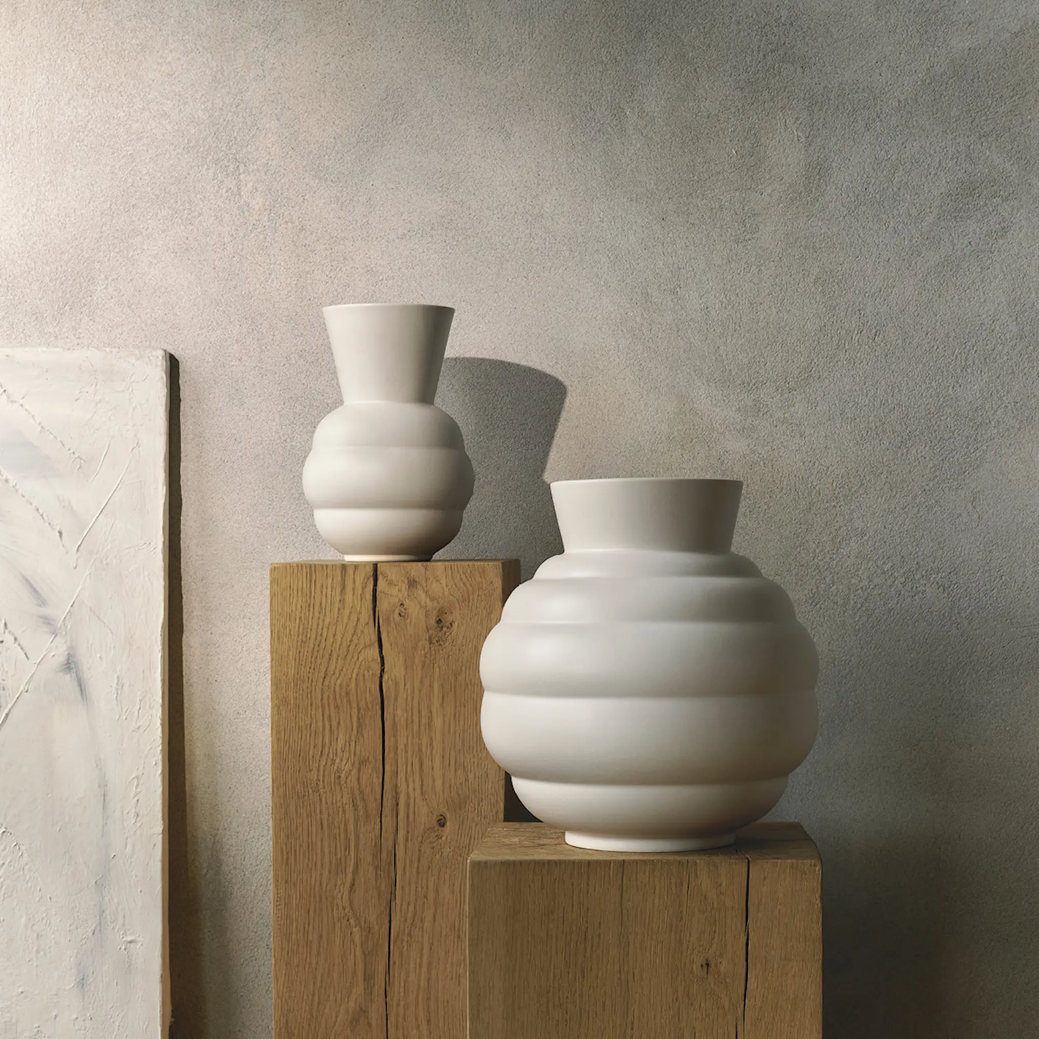 Knabstrup Keramik Tortus Archie No.1 vas 21 cm vit