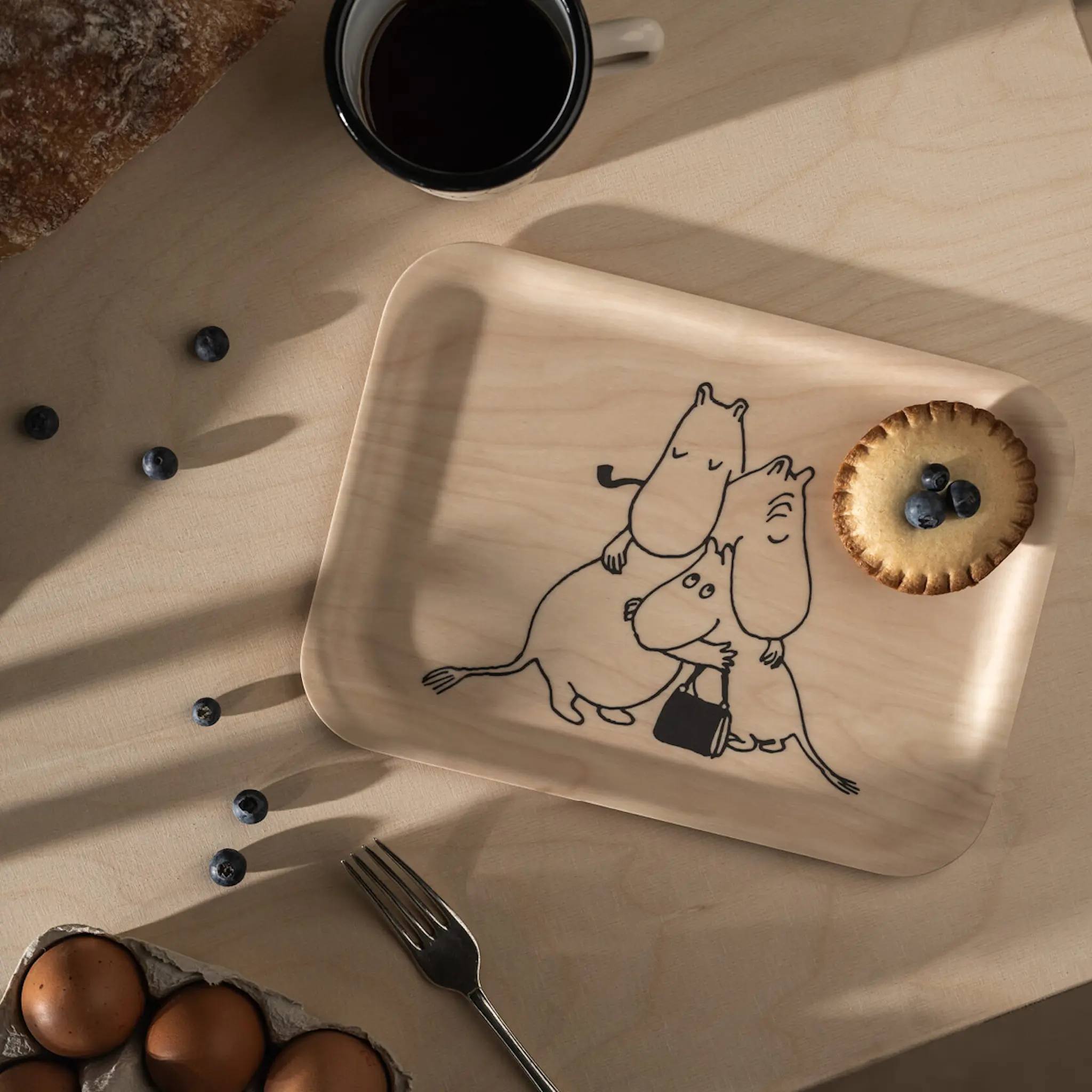 Muurla Bricka 27x20cm mumin 80 år