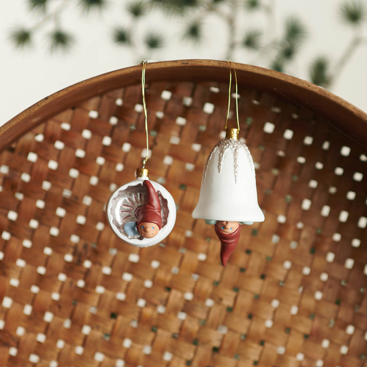 Klarborg Nisserikker 2024 julpynt tomtar 8 cm 2 delar