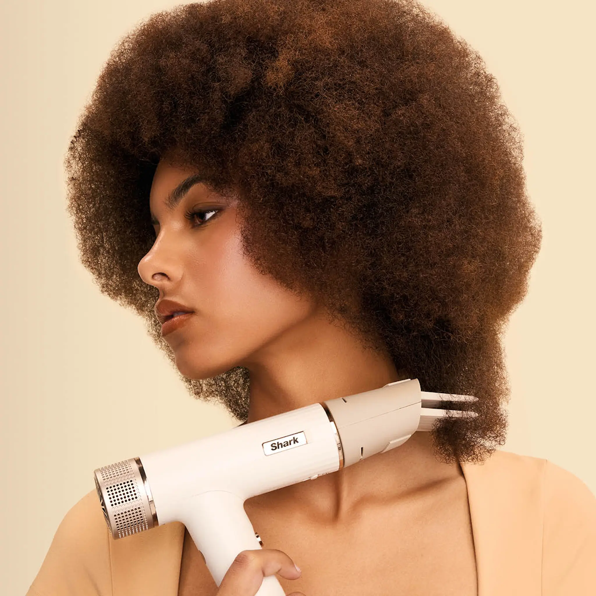 Shark Beauty SpeedStyle 5-i-1 RapidGloss Finisher & hårfön HD352EU white