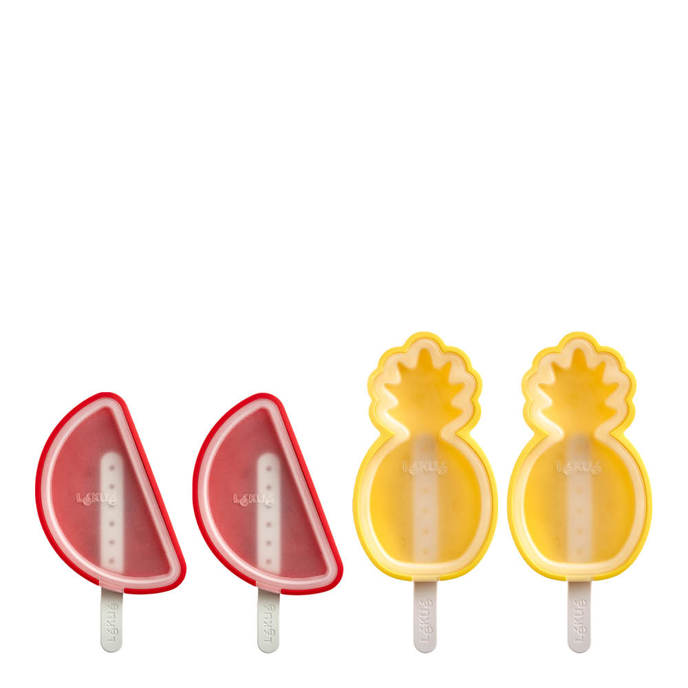 Lékué Tropisk glassform 4-pack melon/ananas