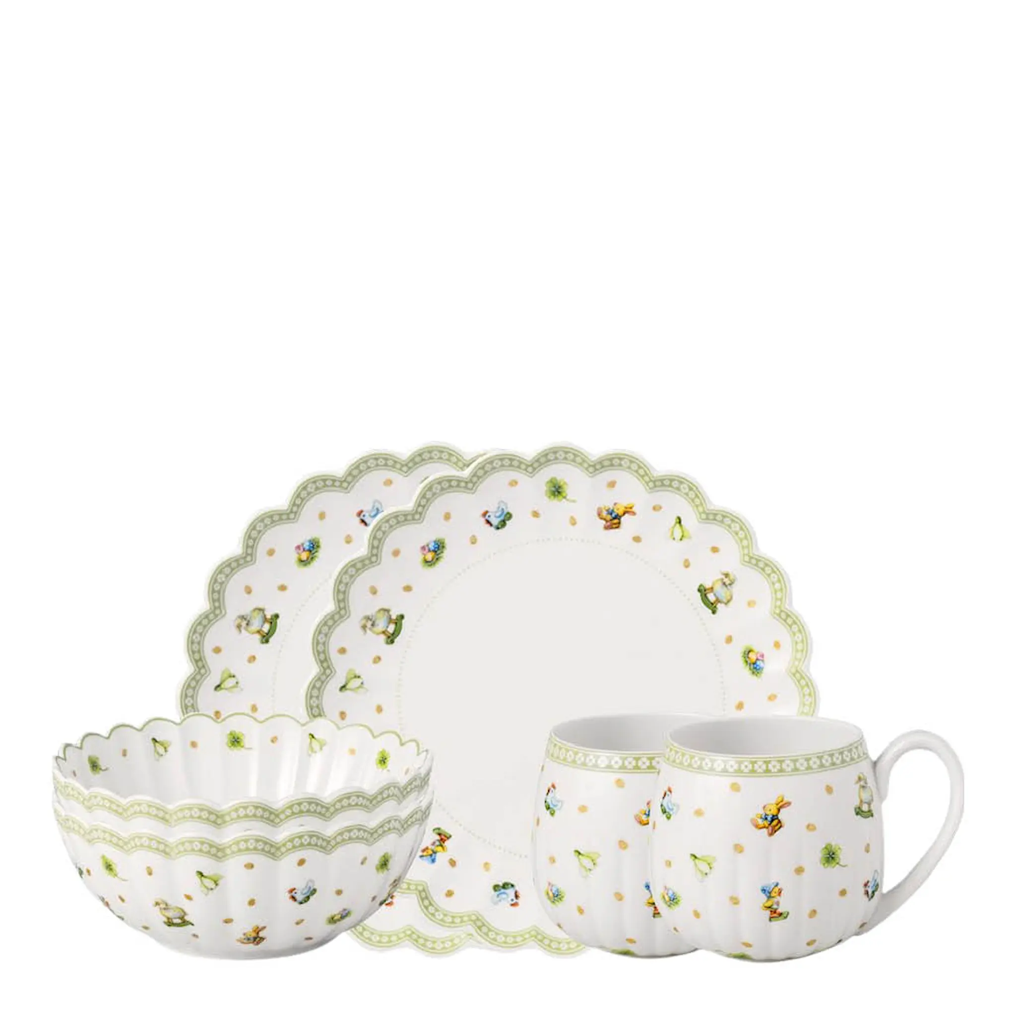 Villeroy & Boch Easter Delight frukostset för 2 personer 6 delar grön