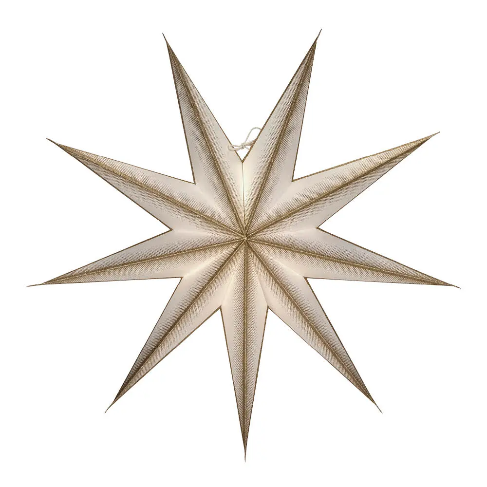 9 Point adventsstjerne 60 cm off-white champagne