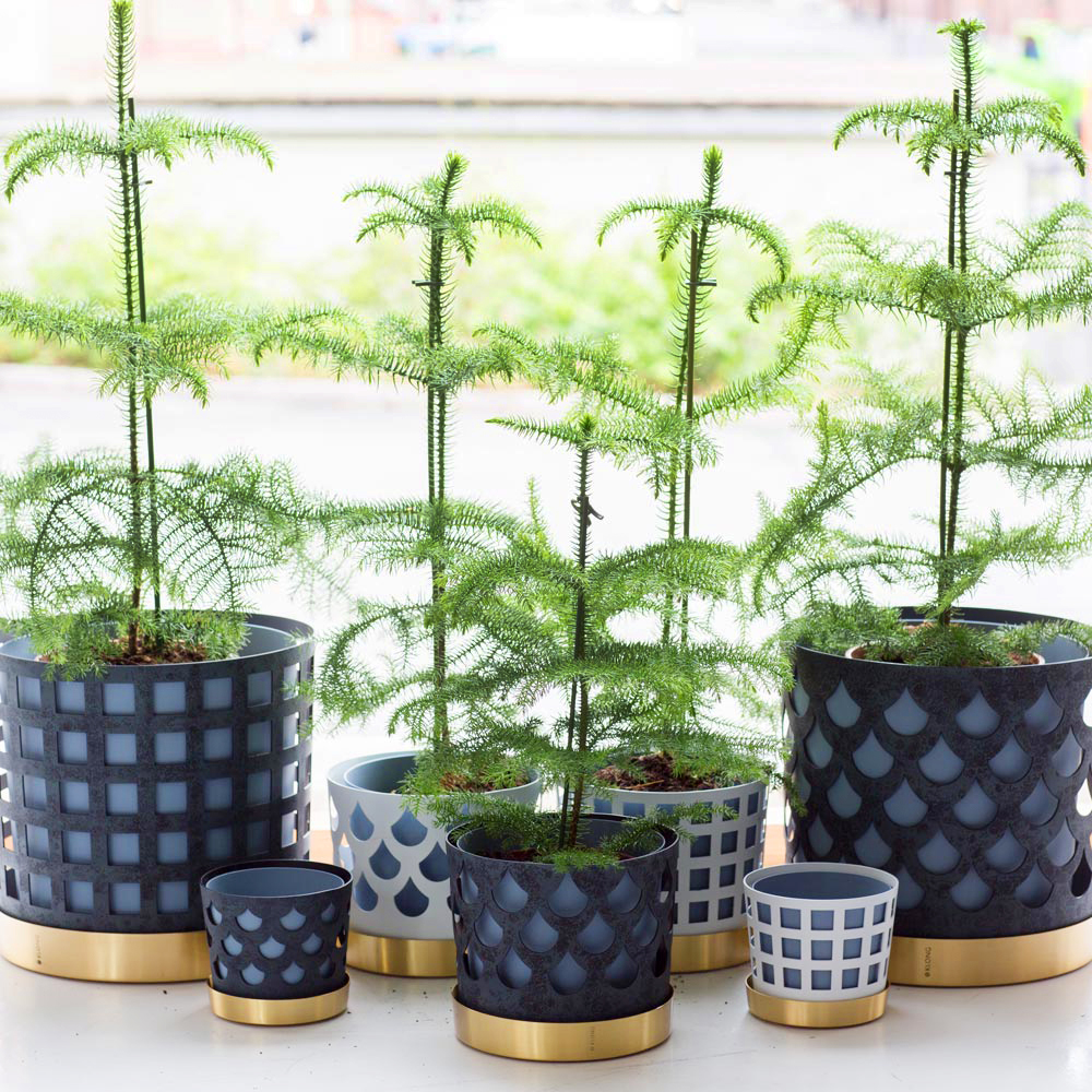 Klong Trio Square Kukkaruukku 18 cm Sininen