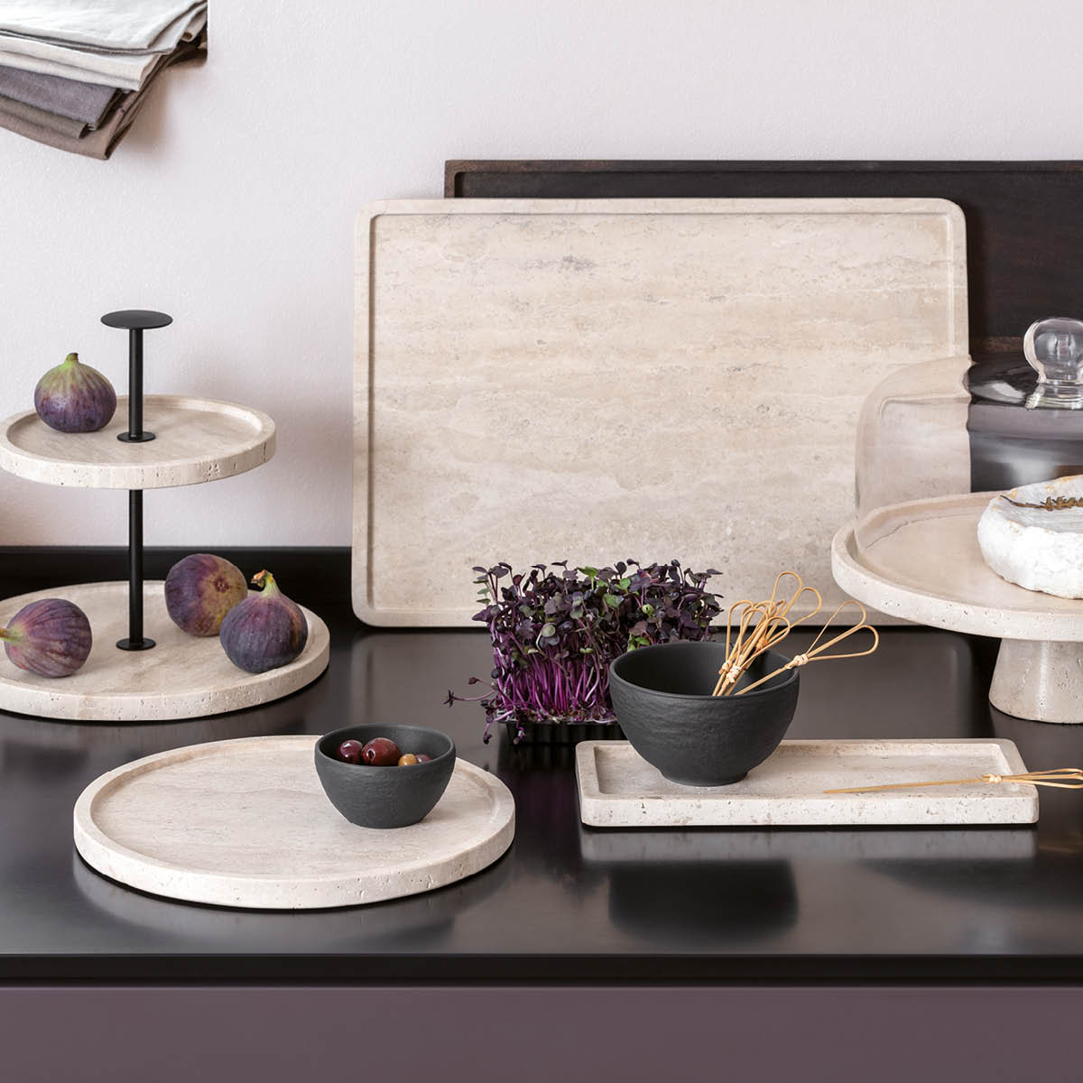 Villeroy & Boch Manufacture Travertine serveringsfat 24,5 cm beige