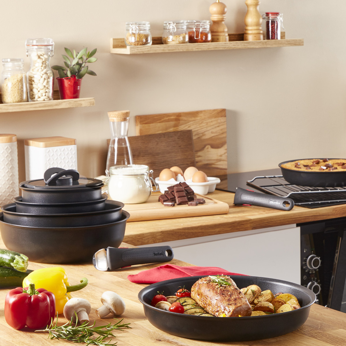 Tefal Ingenio Eco Resist Stekpanna 3 delar