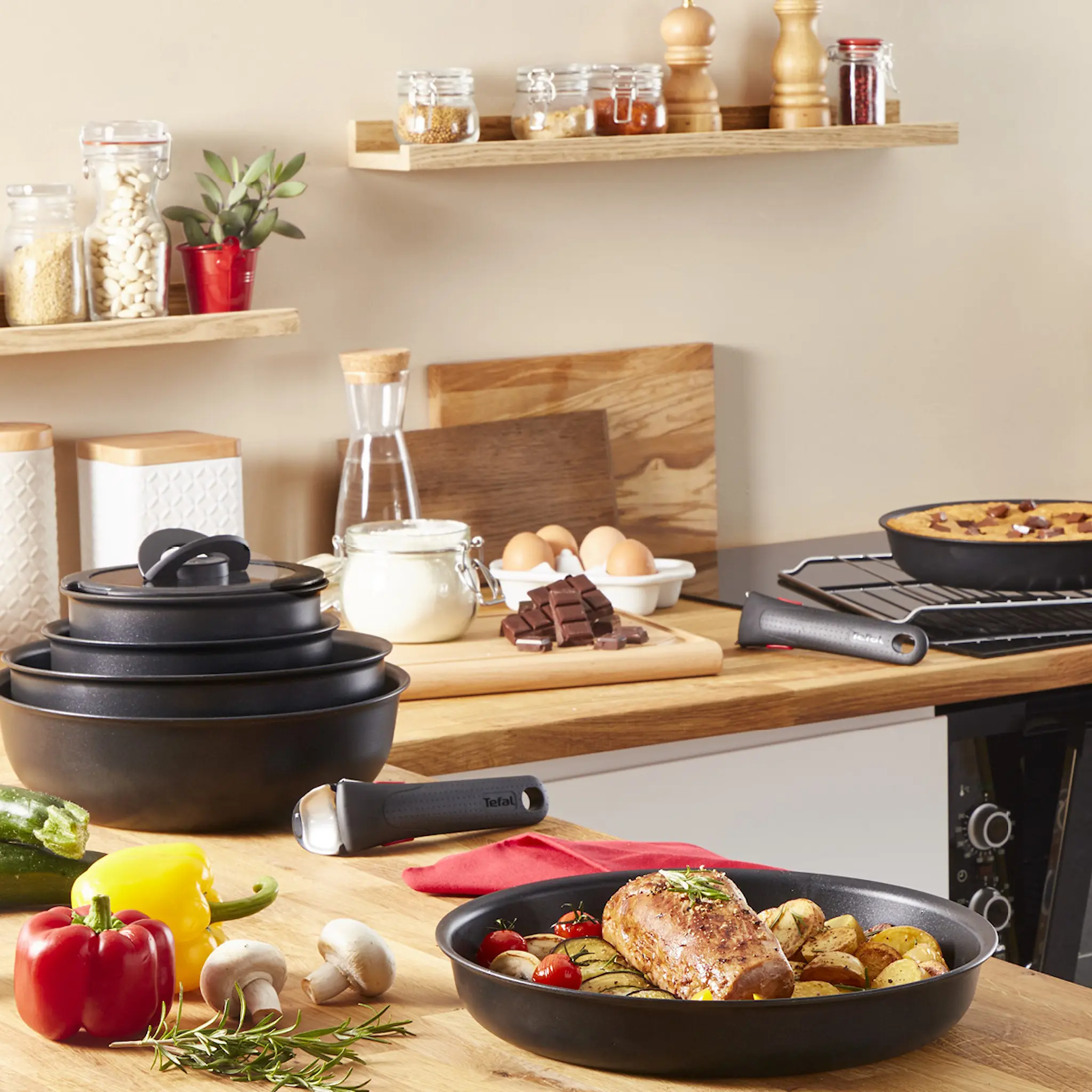 Tefal Ingenio Eco Resist Paistinpannusetti 3 osaa