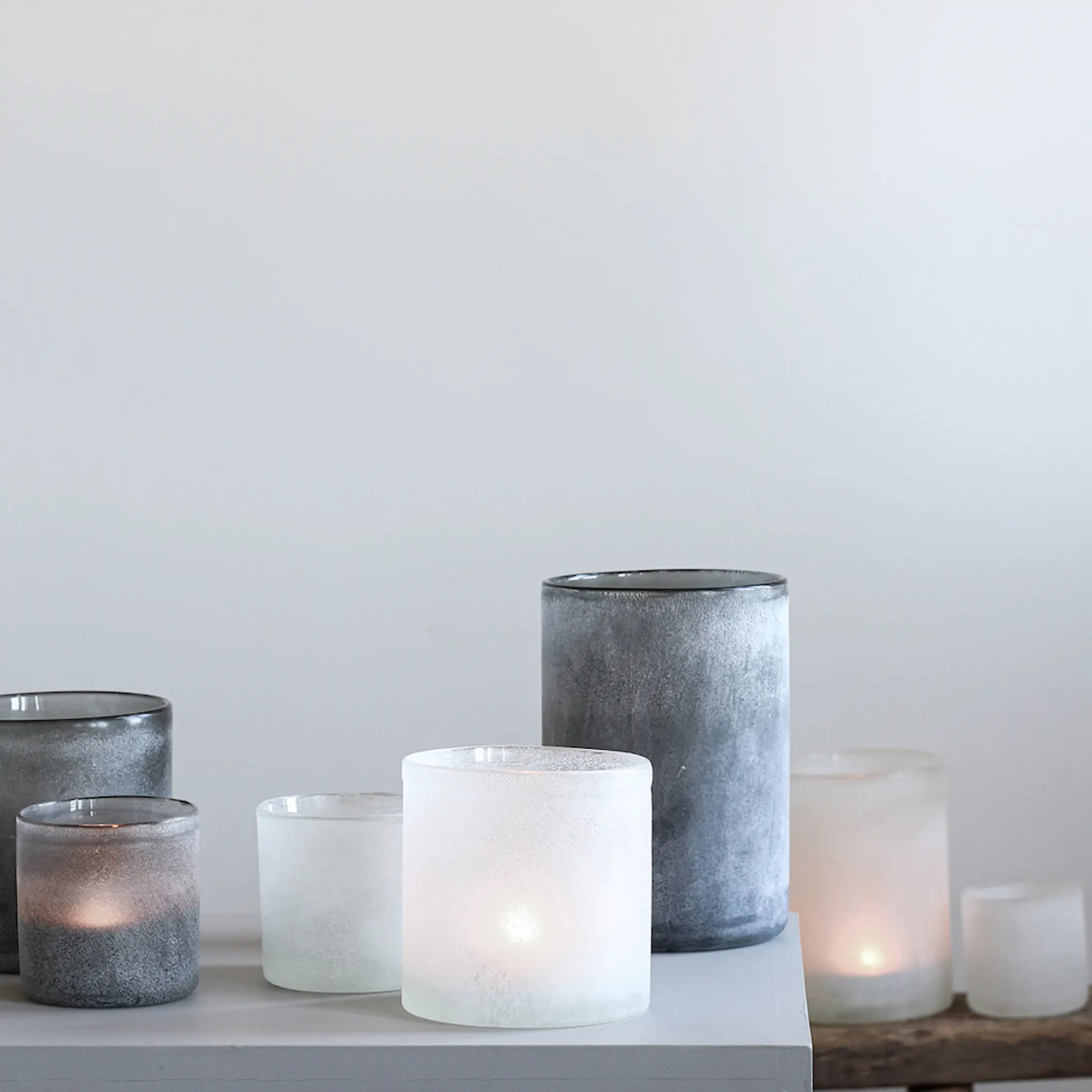 Tell Me More Frost Kynttilälyhty 12x12 cm Harmaa