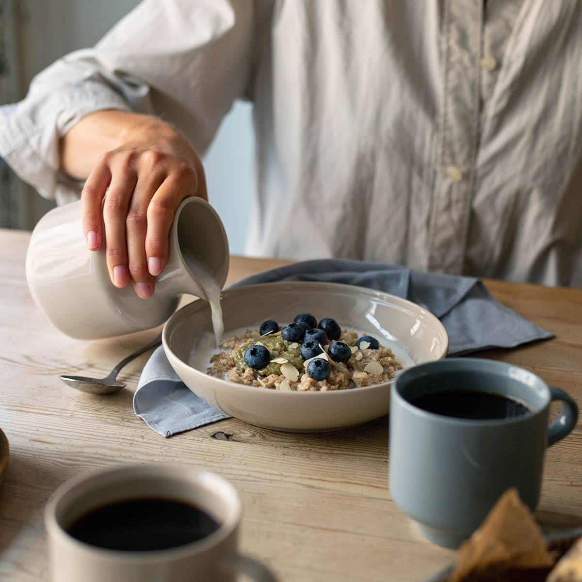 Rörstrand Höganäs Keramik Daga Kanna 60 cl Sand