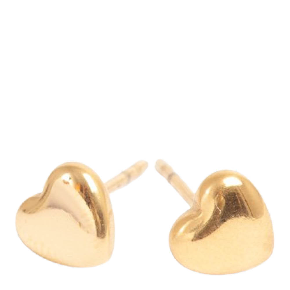 A&C Oslo AS Steel - Essentials små øredobber med hjerte 8 mm gull
